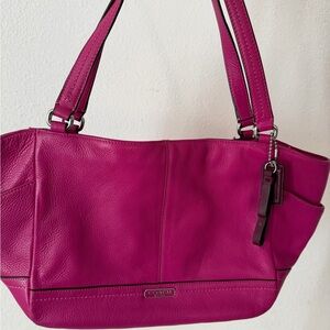 Coach Pink Leather Tote Bag